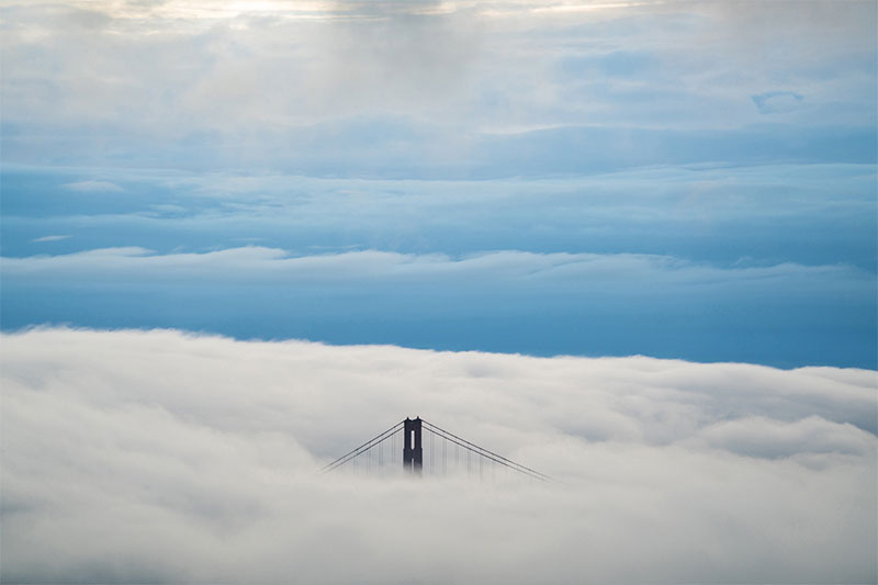 Bridge and clouds