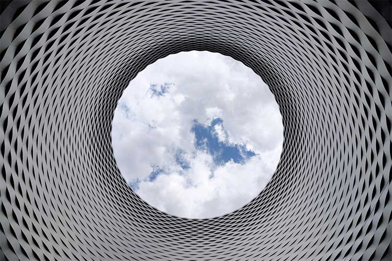 hole in ceiling and clouds