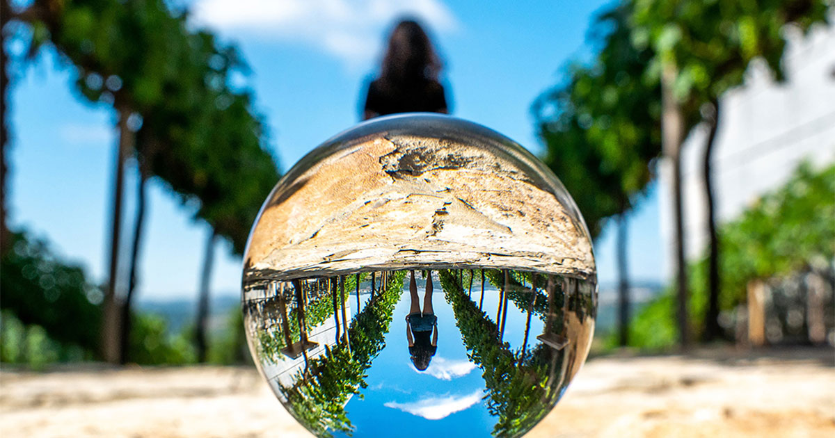 woman and chrystal ball