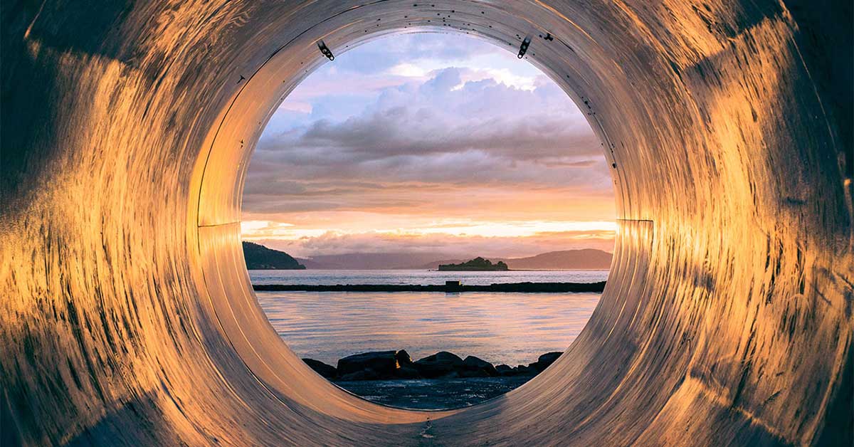 tunnel and sky