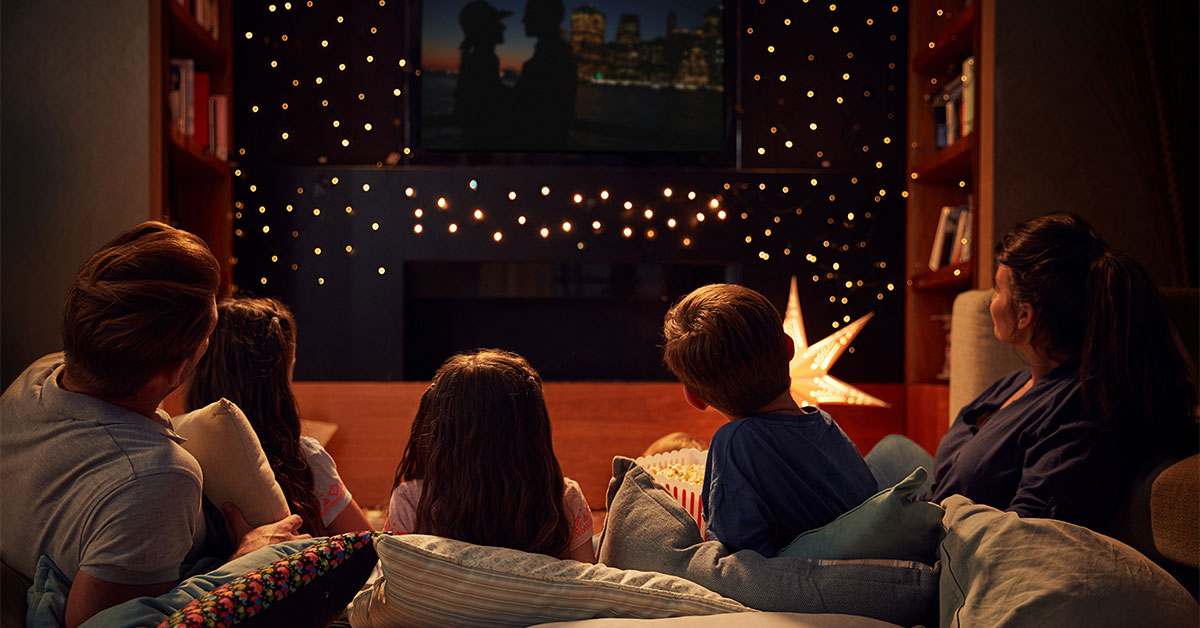 watching tv