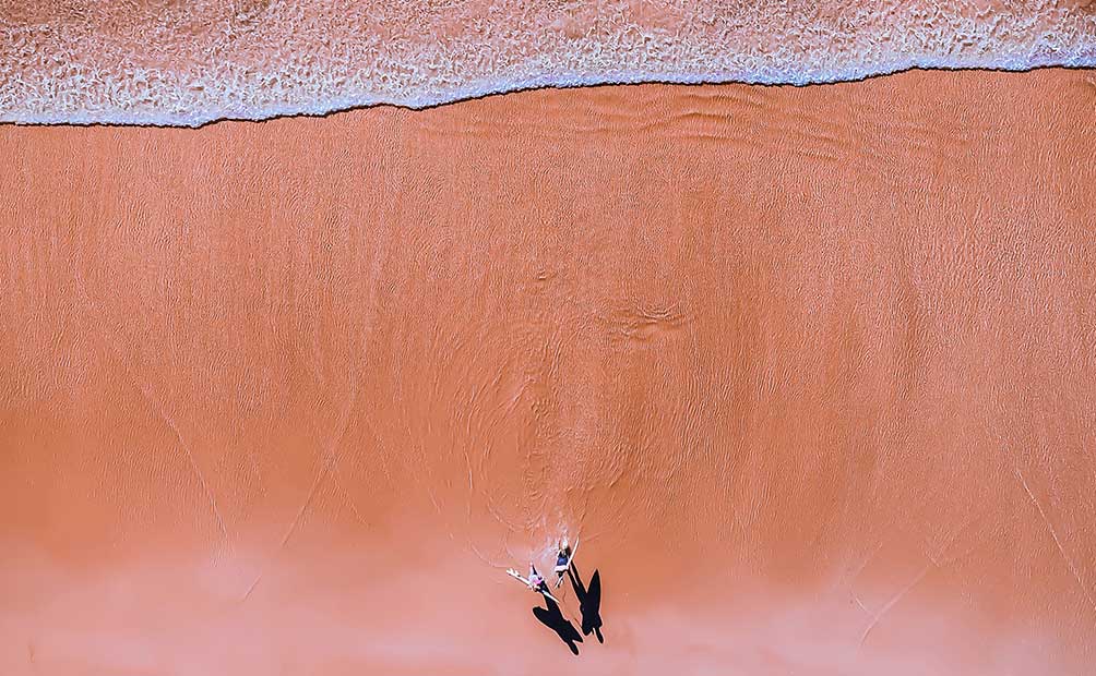 Satellite view of beach