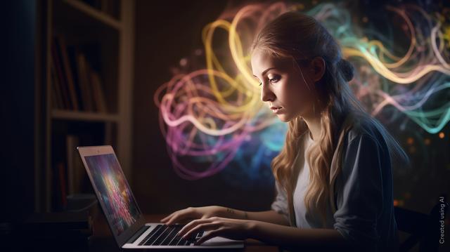 woman working