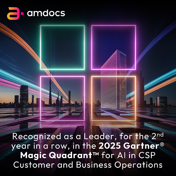 Amdocs is recognized as a Leader in Gartner’s Magic Quadrant™ for AI in CSP Customer & Business Operations