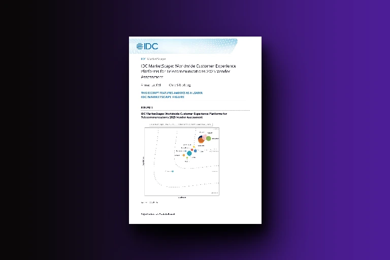 Amdocs named a Leader in IDC MarketScape: Worldwide Customer Experience Platforms for Telecommunications 2025 Vendor Assessment