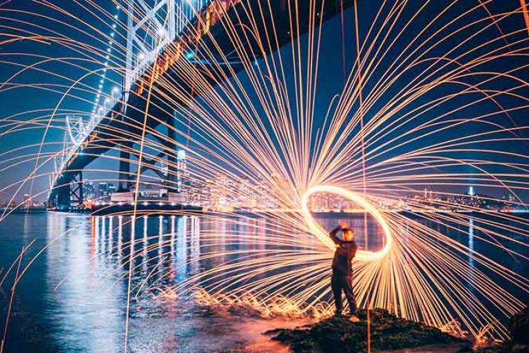 swirling lights