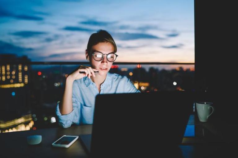 woman working