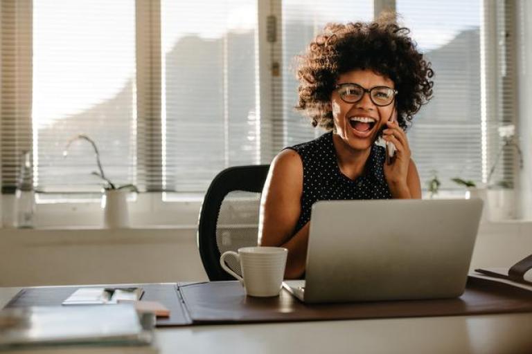 woman working