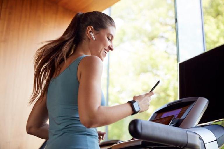 woman on treadmill