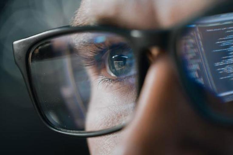 man wearing eye glasses