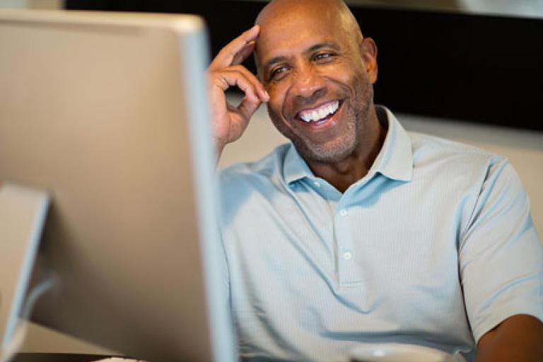 man smiling