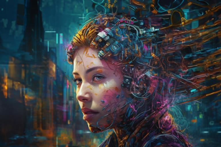 cyberwoman ai illustration